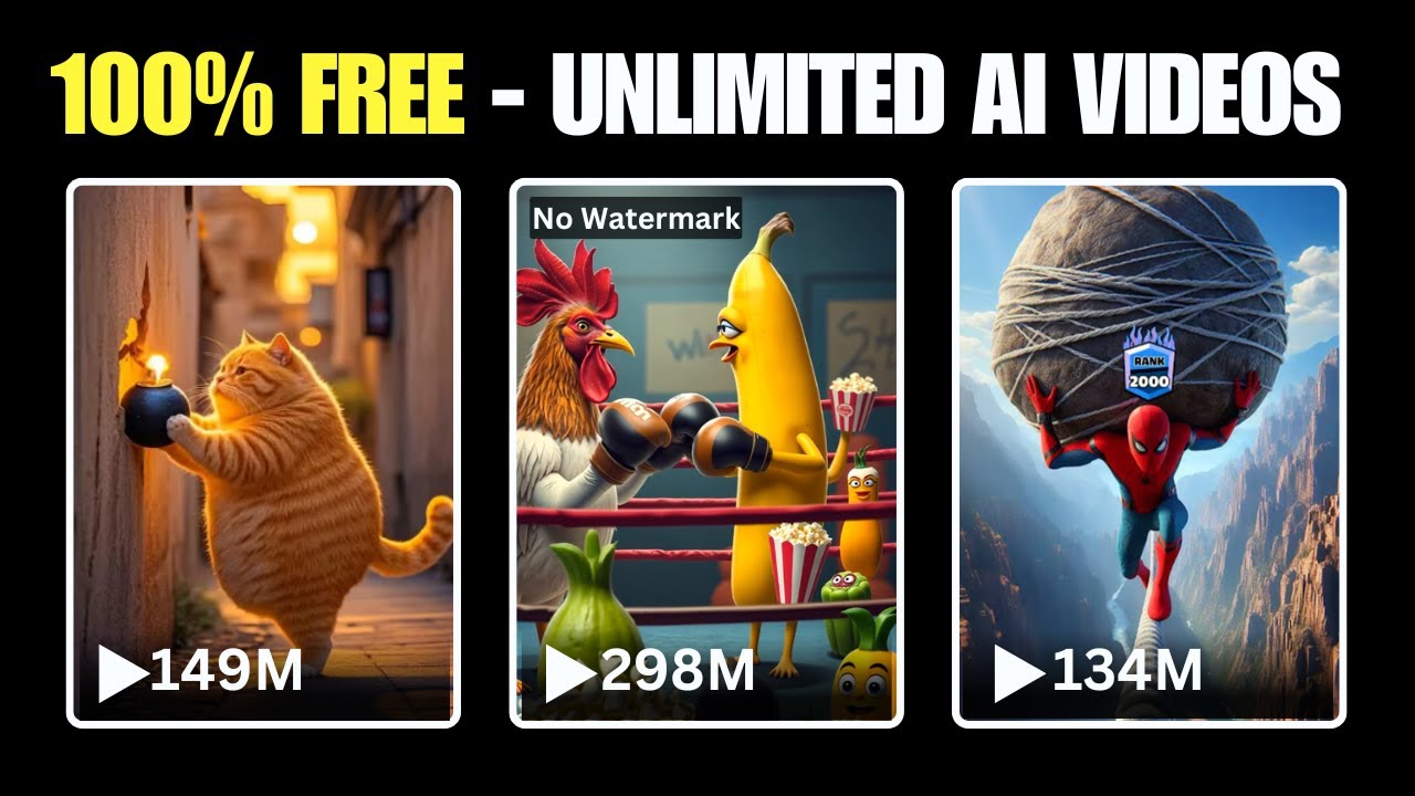 Create 100℅ FREE and Unlimited AI Videos With NO Watermark
