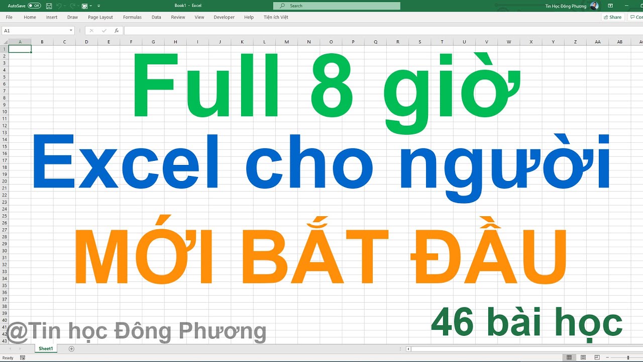 [Full 8 giờ] Khóa học Excel cơ bản cấp tốc cho người mới bắt đầu - Tin học Đông Phương