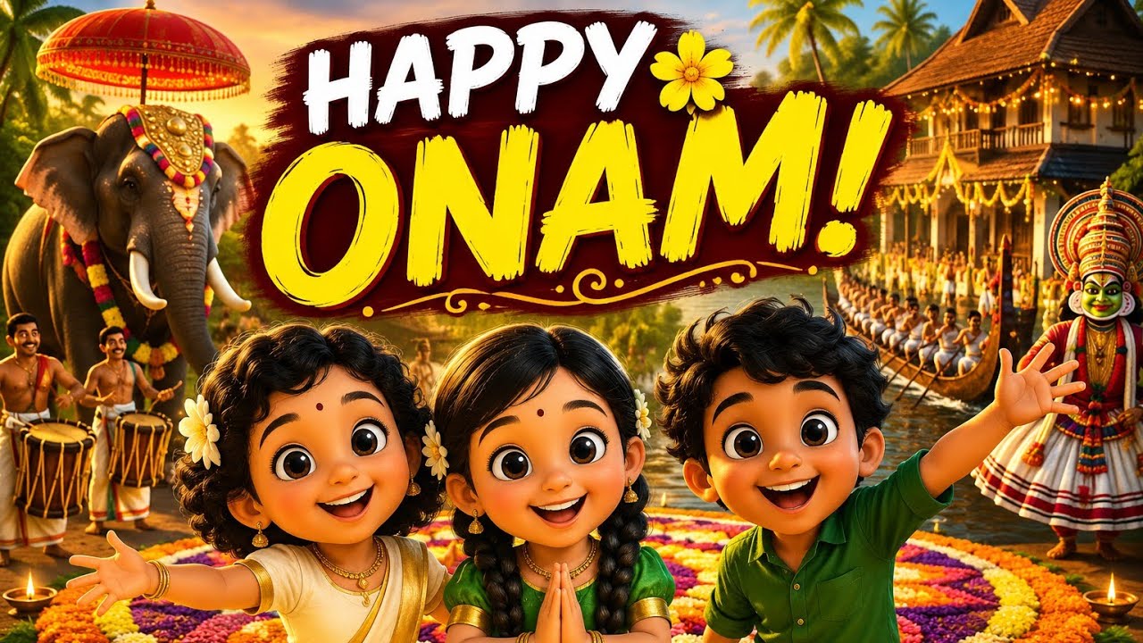 Onam Song for Kids 🌸 | Malayalam Onam Pattu | Happy Onam 2026 | ഓണപ്പാട്ട്
