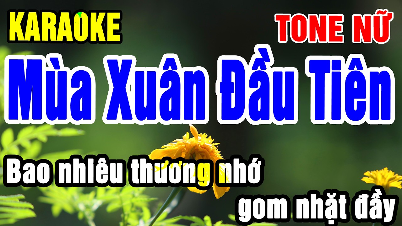 Karaoke Mùa Xuân Đầu Tiên Tone Nữ Nhạc Sống gia huy beat