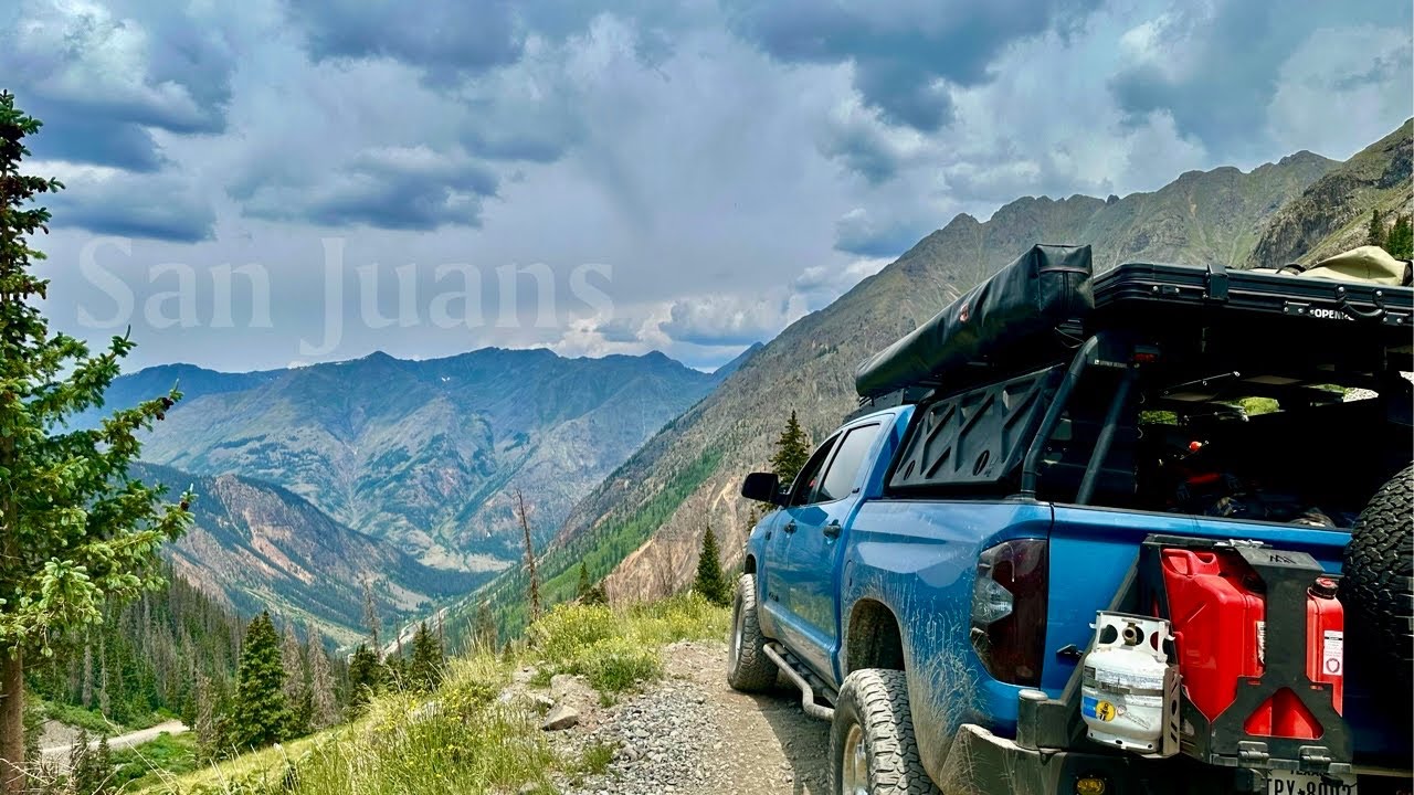 Overlanding The Beautiful San Juan Mountains of Colorado, Camping Riverside and Trout Fishing.