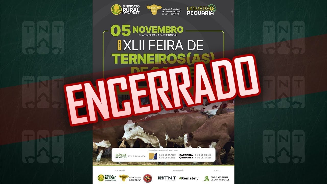 05/11 - XLII Feira de Terneiros(as) 2&ordf; etapa | 14h