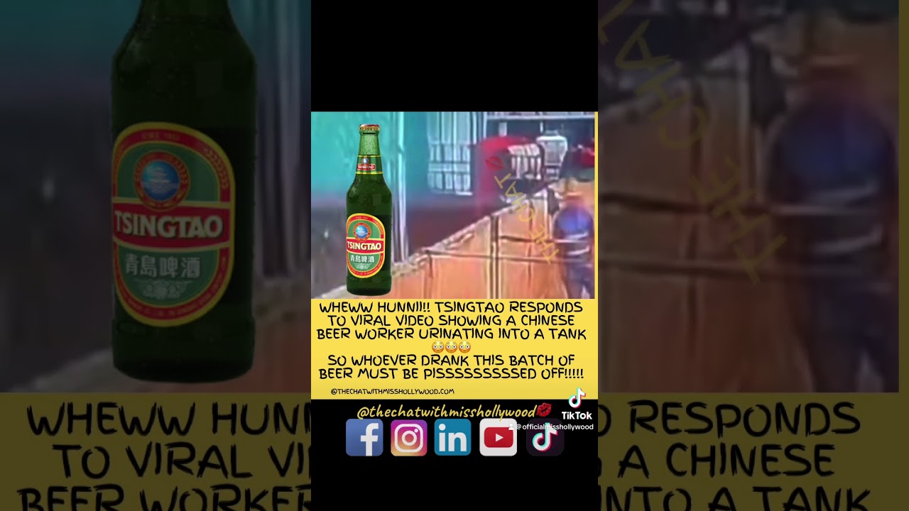 Man caught peeing in the beer at the Tsingtao beer plant