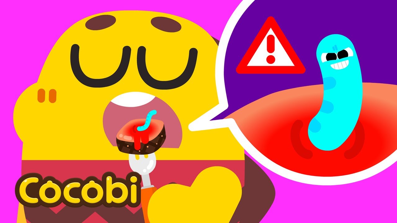 Oh, Perutku Sakit😖 Parasit Jahat | Lagu Anak-anak | Cocobi