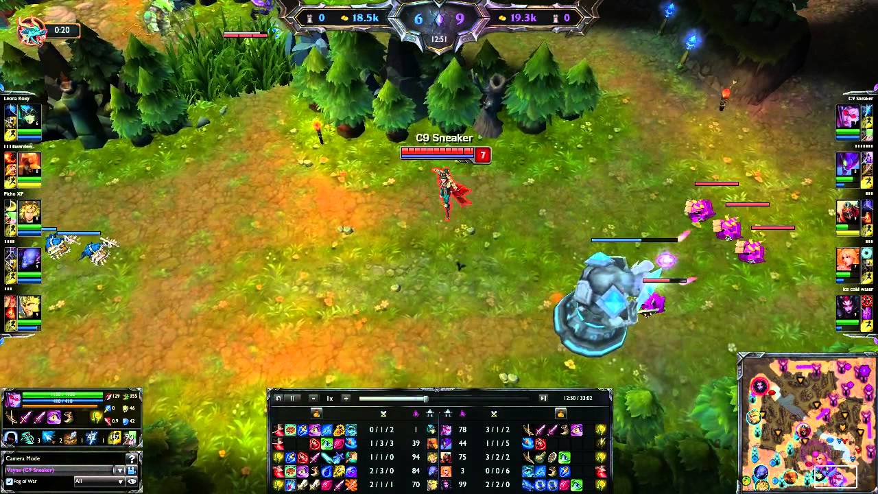 C9 Sneaky Vayne ADC vs Ezreal in Korea Season 4 (4.17) League of Legends SoloQ