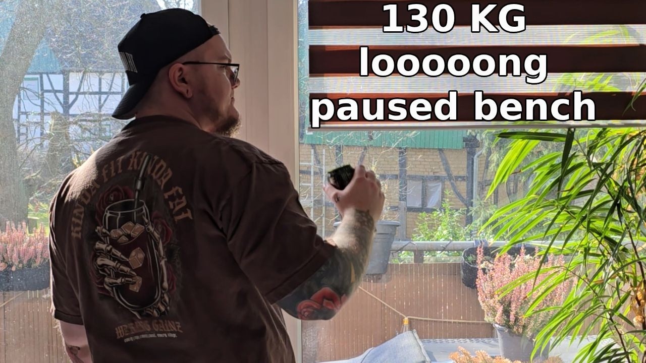 Leichter Tag - 130 kg x 5 loooooong paused bench