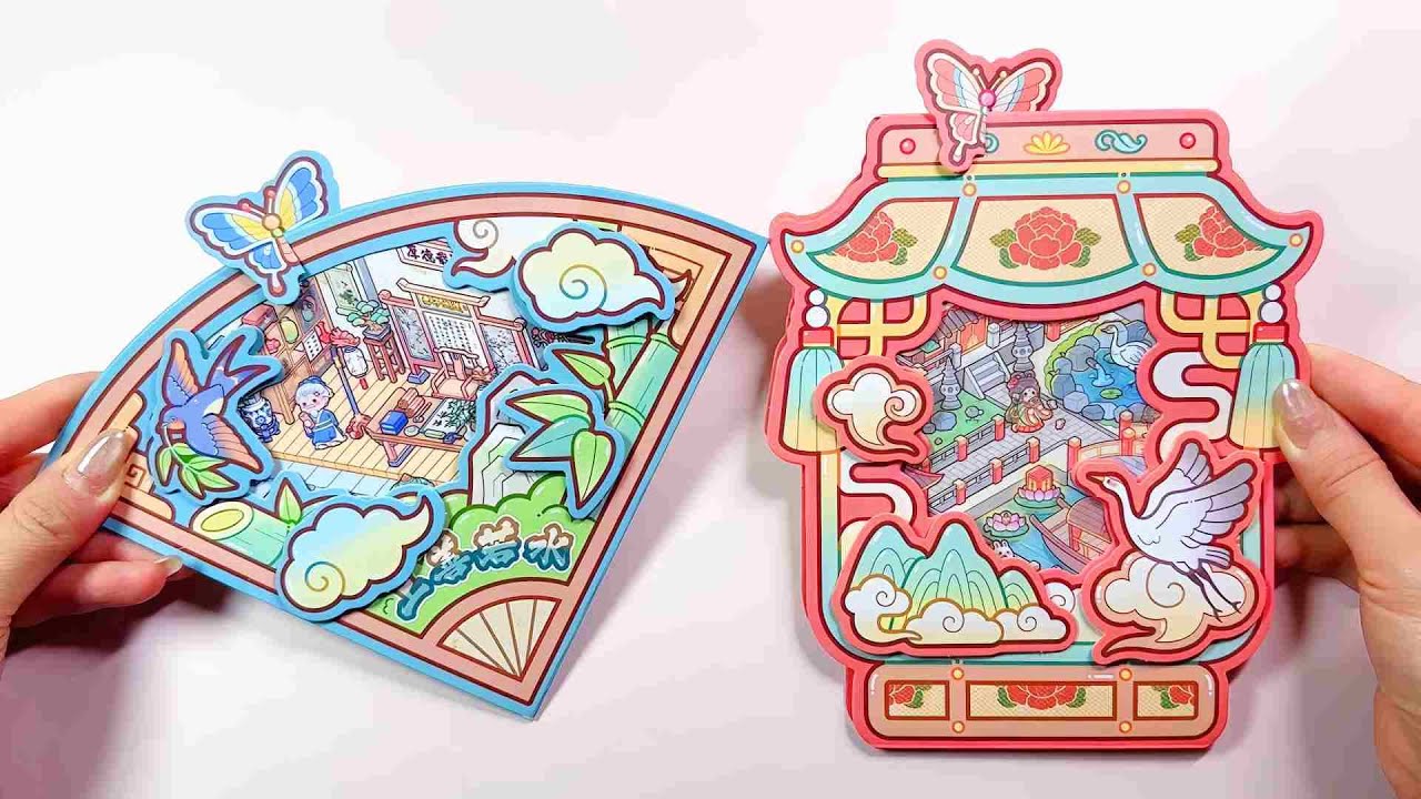 ✨paperdiy✨Mochi-themed Ancient Style Landscape Stickers #diy #art #handmade #paperdiy
