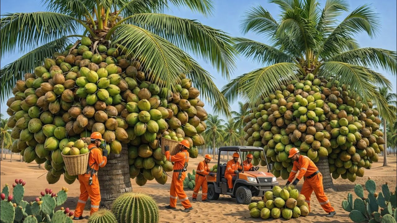 Inside the Giant Coconut Processing Factory – Mass Production Like Never Before!