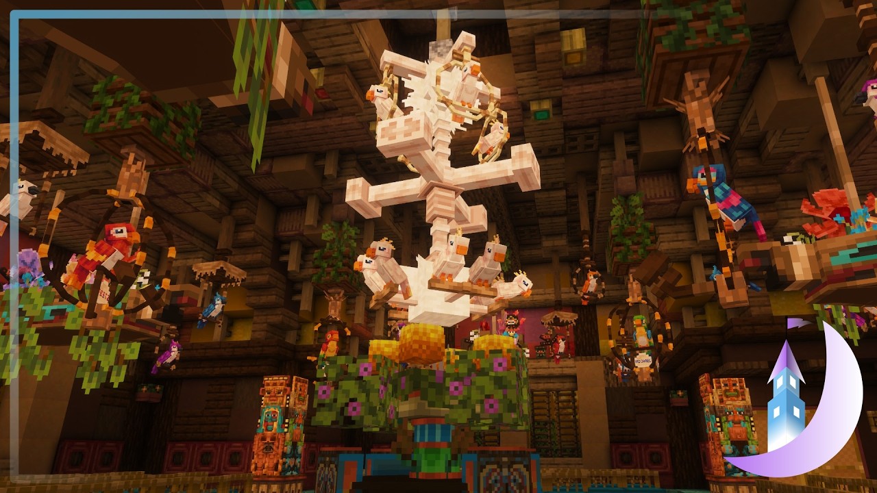[4K] Walt Disney's Enchanted Tiki Room ~ Minecraft Show POV