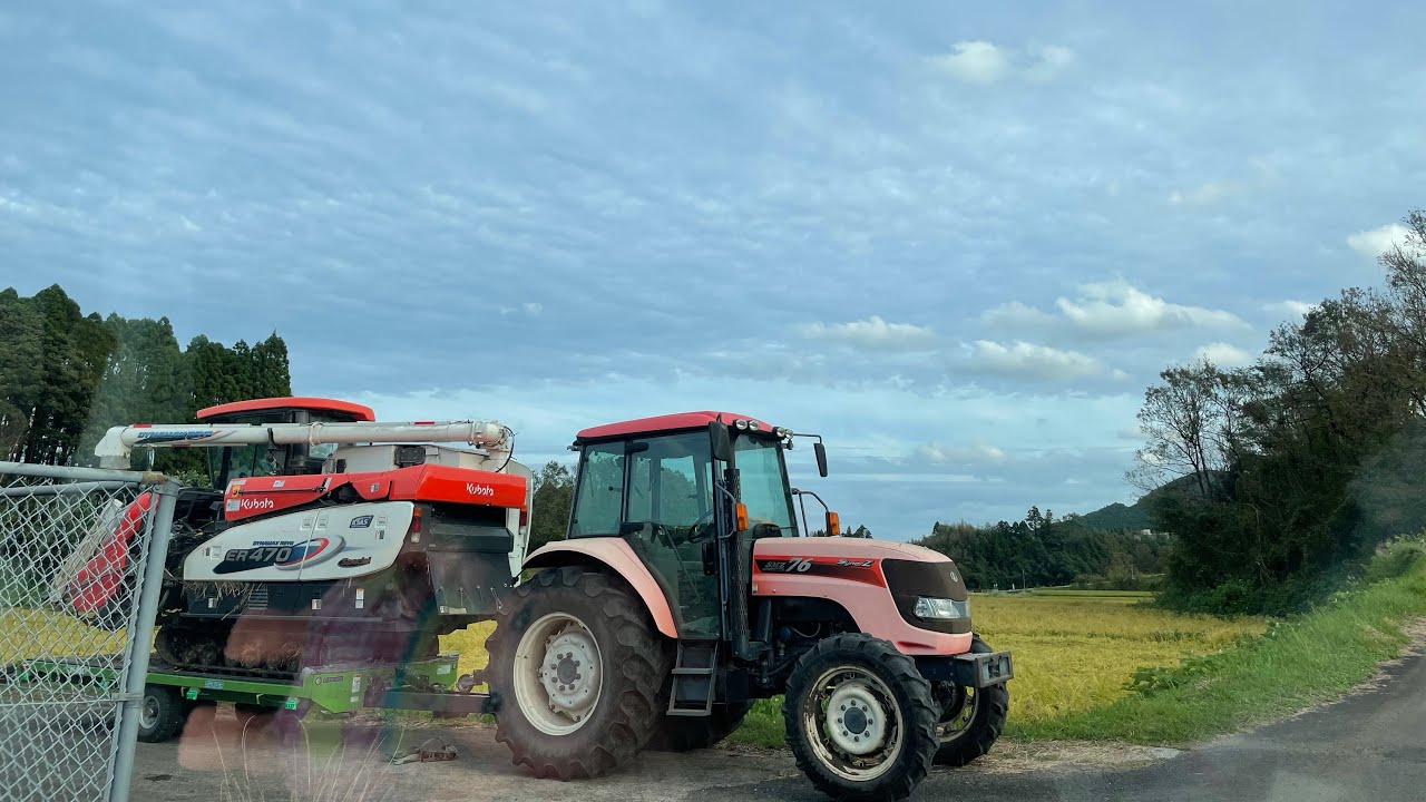 田植えから稲刈り　クボタ8条植田植え機　ER470コンバイン| Rice Planting to Rice Harvest