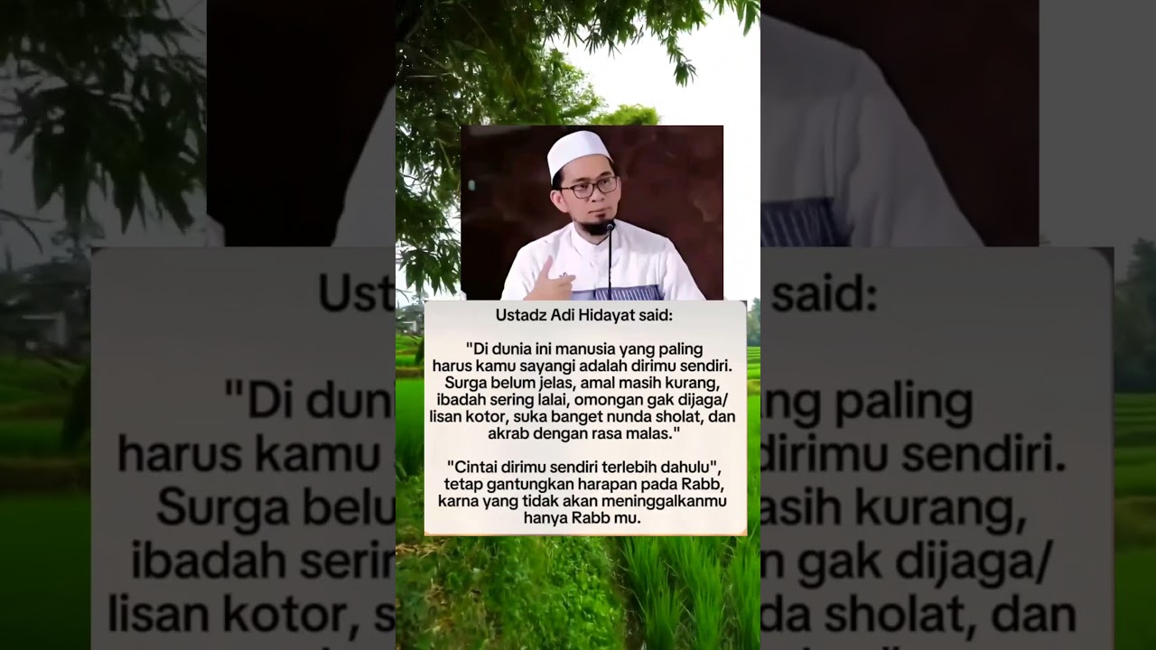 Pengingat Diri #pengingatdiri #ustadadihidayatlcma