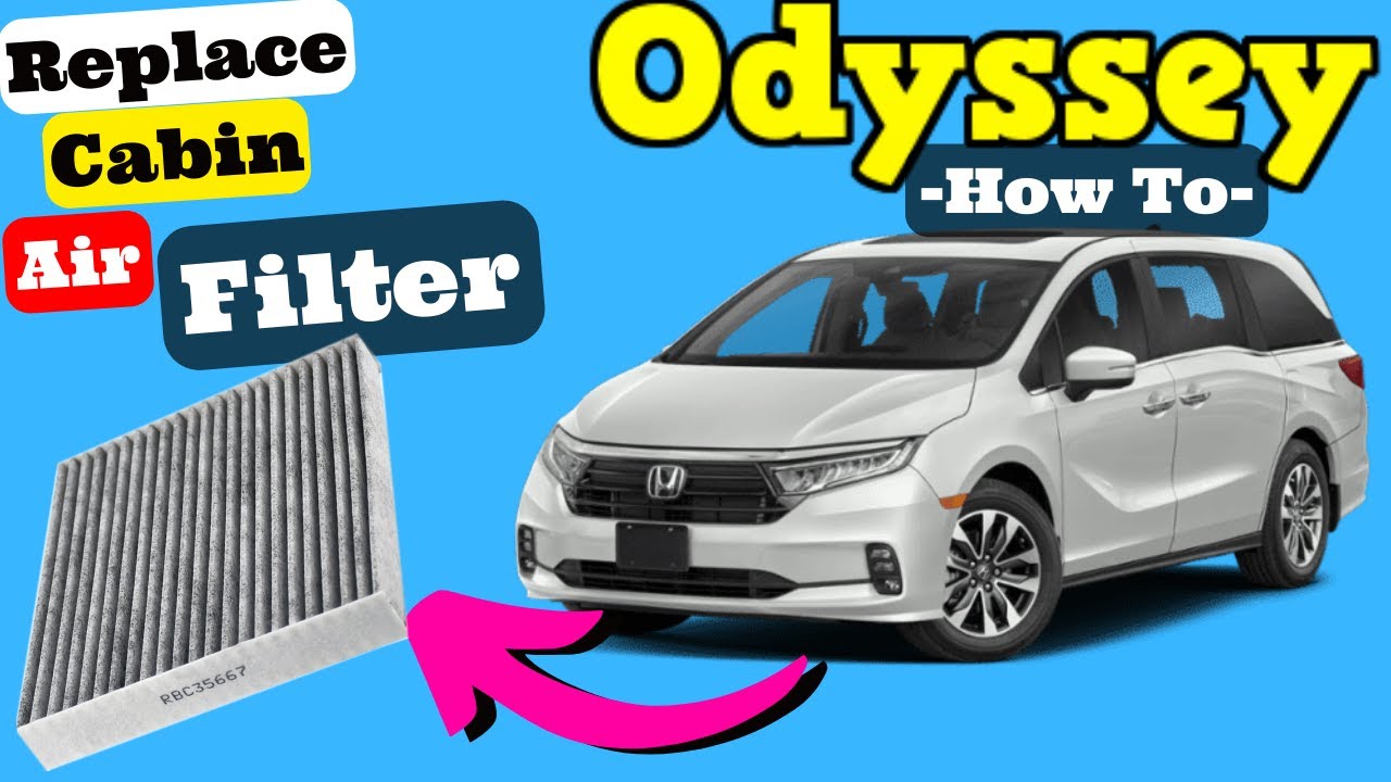 Honda Odyssey -  Cabin Air Filter How to Replace Remove Install 2018 2019 2020 2021 2022 2023