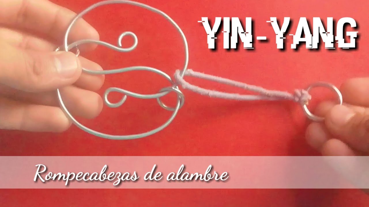 YIN-YANG - SOLUCIÓN (Rompecabezas de alambre con cuerda) | Artesanías en metal