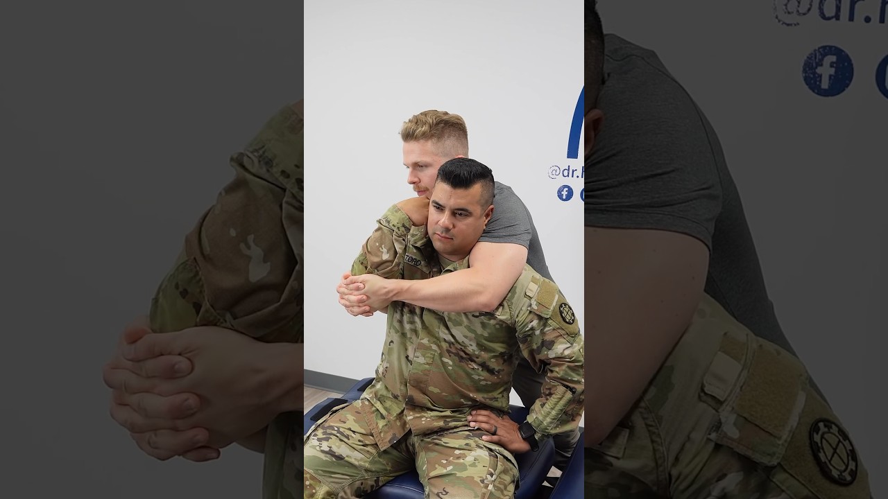 Active Military Full Body CRACK Right Before Deployment! #chiropractor #backpain #headaches
