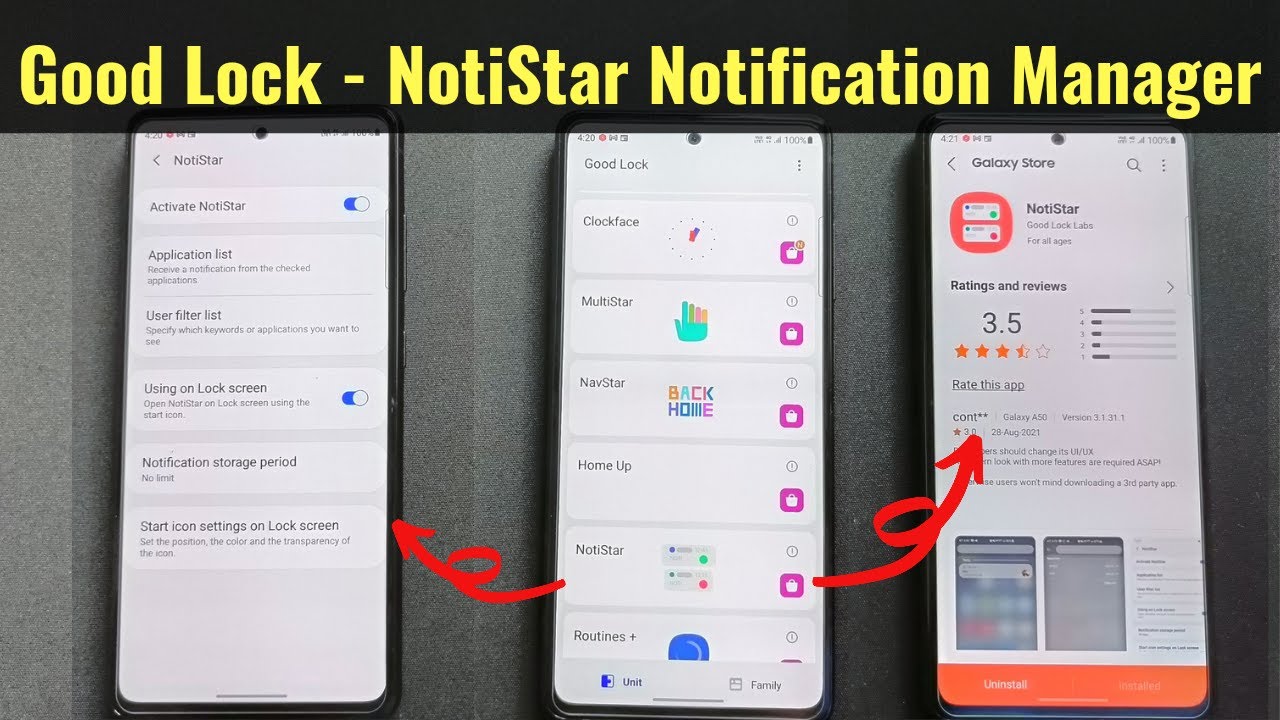 Good Lock - NotiStar Detailed Settings and Features | Samsung S20 FE 5G in Hindi