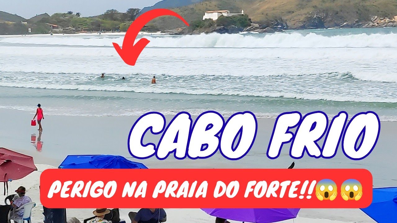 ♥️💙 RESSACA EM CABO FRIO 🏖️ PRAIA DO FORTE (JÁ CHEGOU NO CALÇADÃO ) 🇧🇷RJ