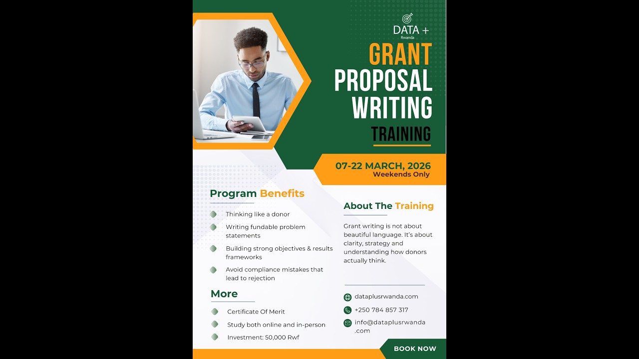 Grant Proposal Writing Training bt DATA+ Rwanda | How to Secure Funding for NGOs & Projects (Day 1)