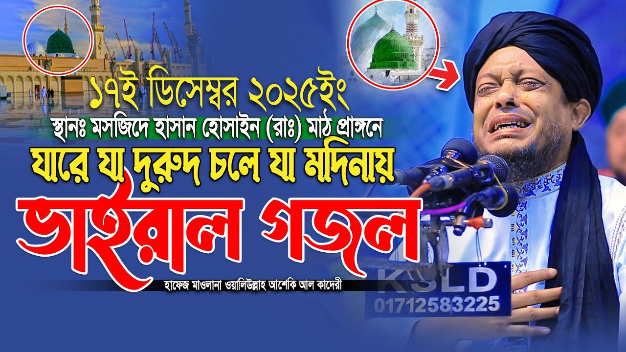 যারে যা দুরুদ চলে যা মদিনায় ভাইরাল গজল | waliullah asheki new gojol 2025 | নতুন গজল ২০২৫