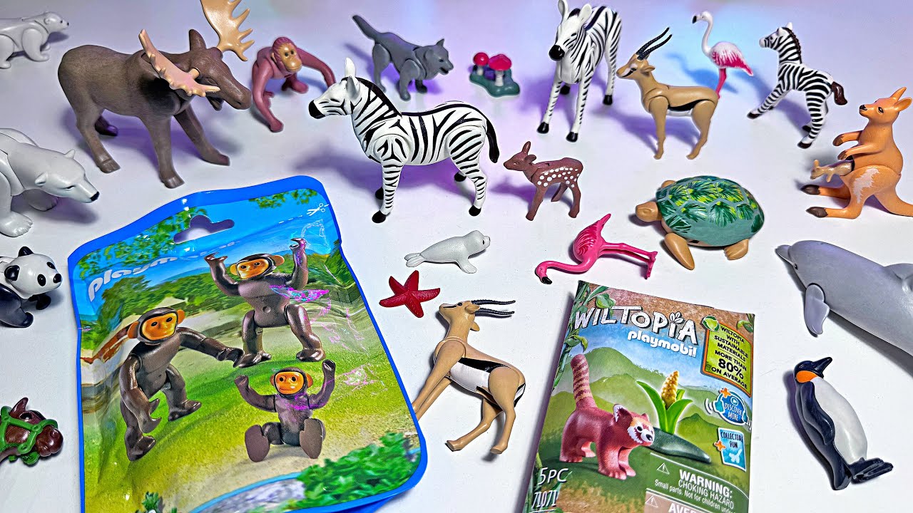 Playmobil Sea Animals, Wild Animals - Polar Bear, Hammerhead Shark, Dolphin, Turtle, Penguin, Seal