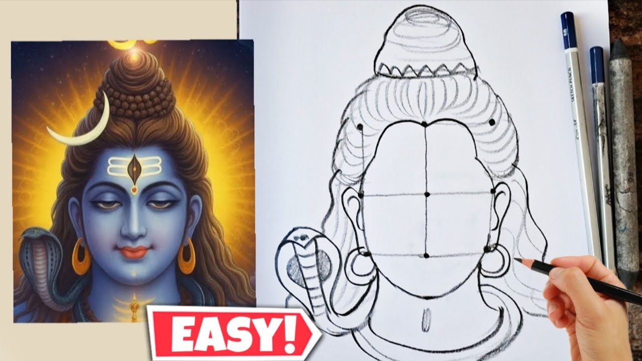 Mahadev Lord shiva drawing #drawing