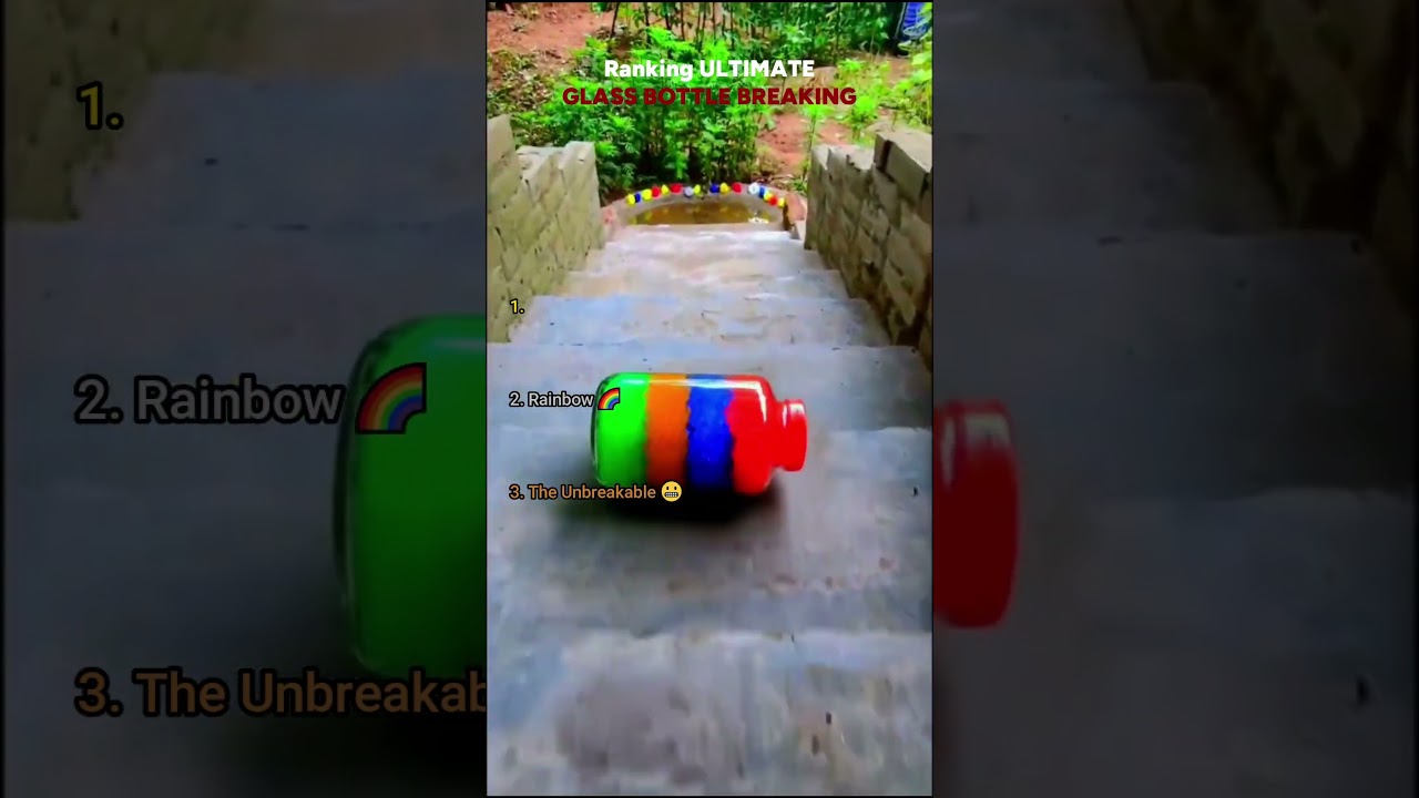 Top 3 Insane Glass Bottle Crashes on Stairs!