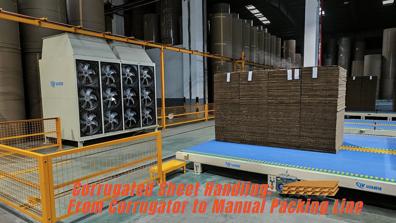 Corrugated Sheet Handling From Corrugator to Manual Packing Line