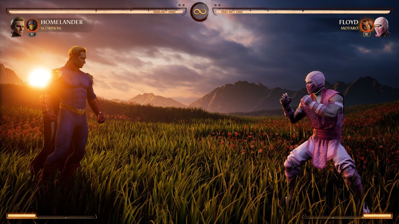 Mortal Kombat 1 - Homelander Vs Floyd - Low Level Gameplay