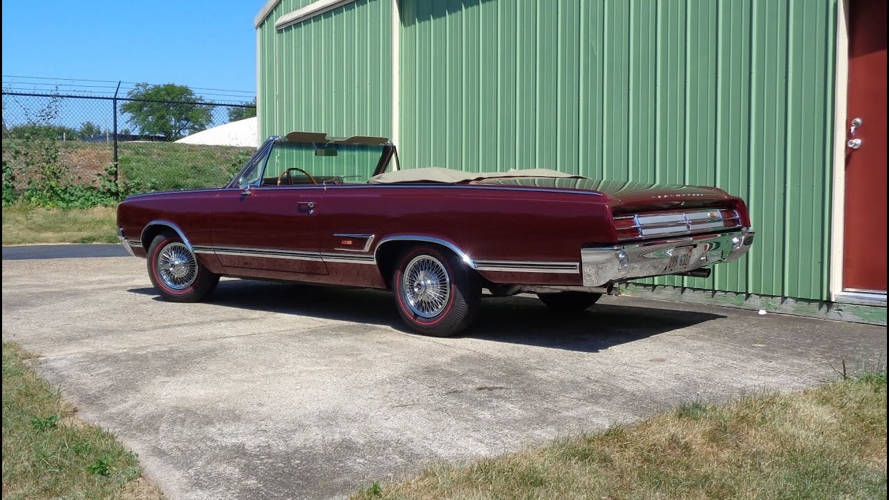 1965 Oldsmobile Olds Cutlass 442 Convertible in Red 4 Speed & Ride - My Car Story with Lou Costabile