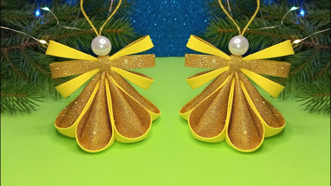 ANGELS😇АНГЕЛ из фоамирана😇DIY Christmas Angels Foam Eva🎄Adornos navideños😇 ÁNGEL🎄Christmas Ornaments