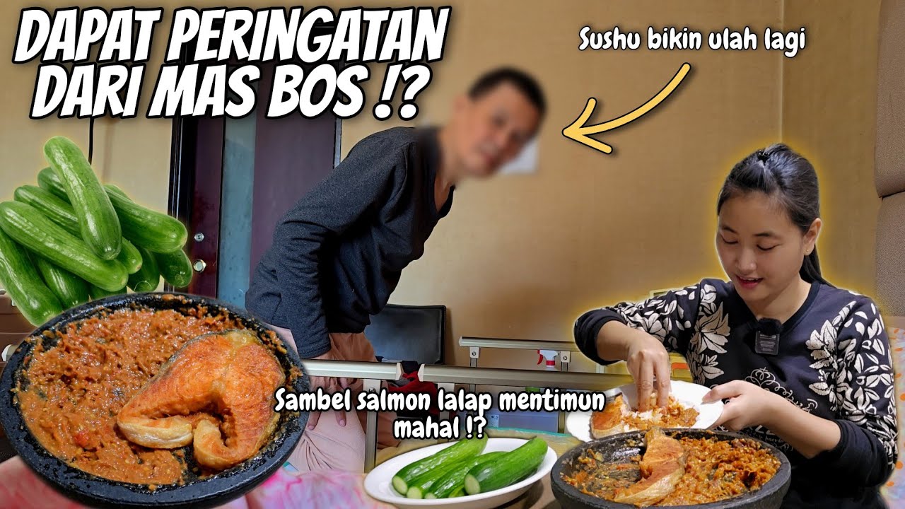 DAPAT PERINGATAN DARI MAS BOSS, SUSHU BIKIN ULAH LAGI⁉️ SAMBEL SALMON LALAP MENTIMUN MAHAL‼️
