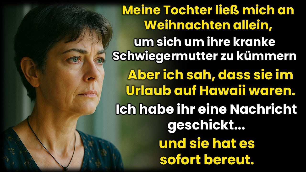 Meine Tochter ließ mich Weihnachten für die kranke Schwiegermutter – dann sah ich sie auf Hawaii