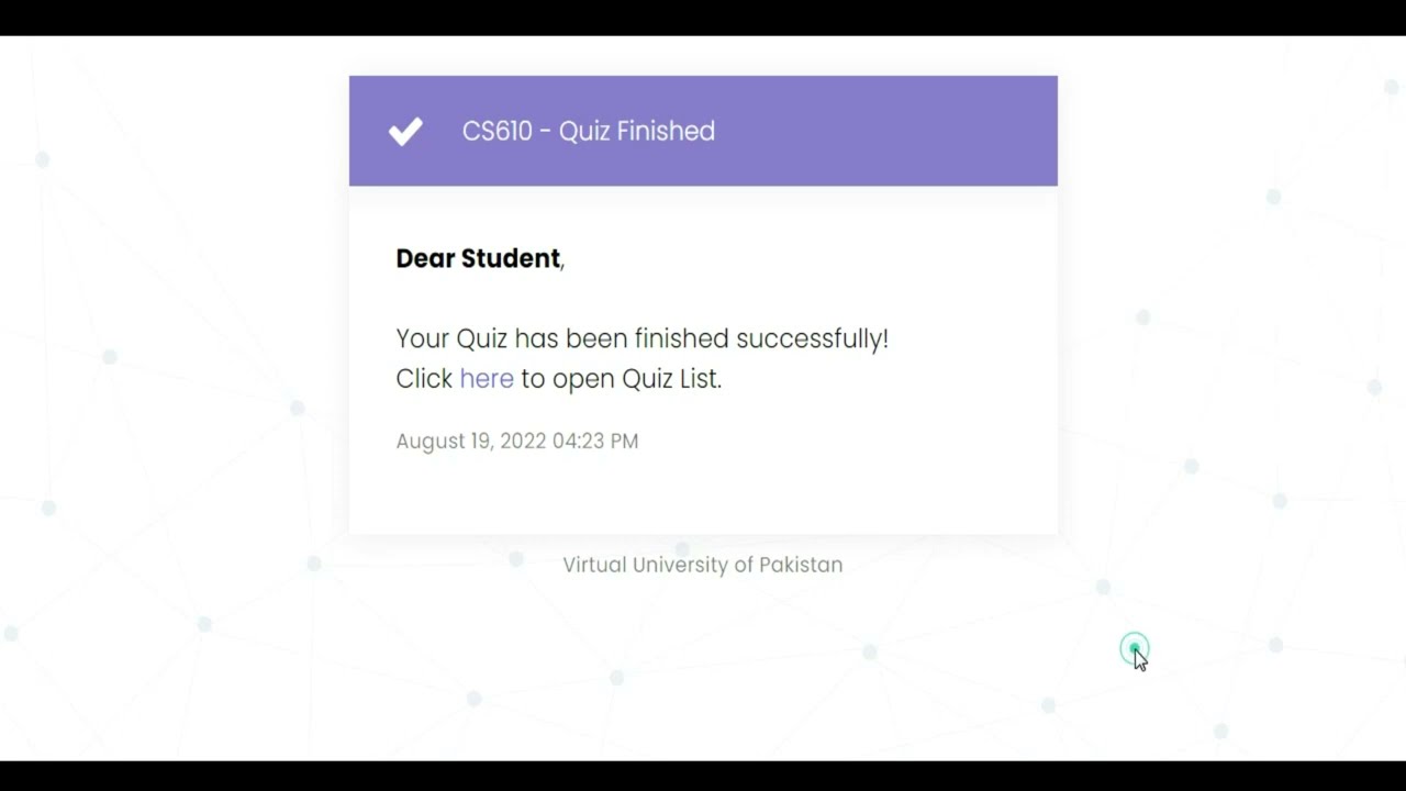 cs601 quiz 3 Solution 2022, cs601 final term quiz, cs601 quiz 3 2022, cs601 final term preparation