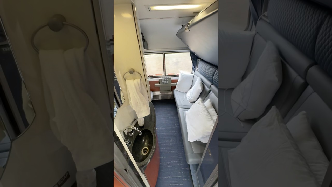 Inside look at the Amtrak Superliner II bedroom aboard the California Zephyr