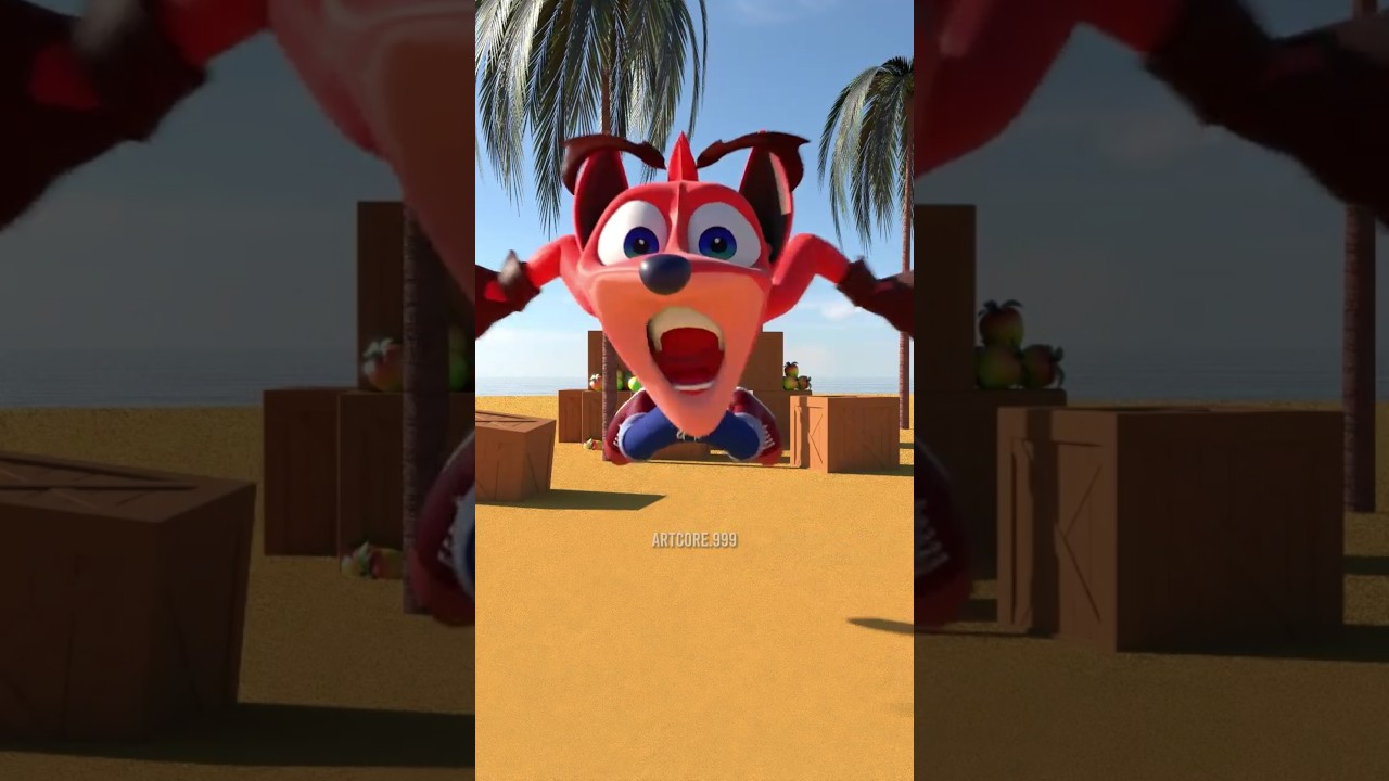 Crash Bandicoot Woah Remake 2 #shorts #animation