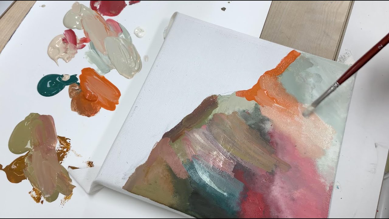 Abstract painting with gouache / making unique colours