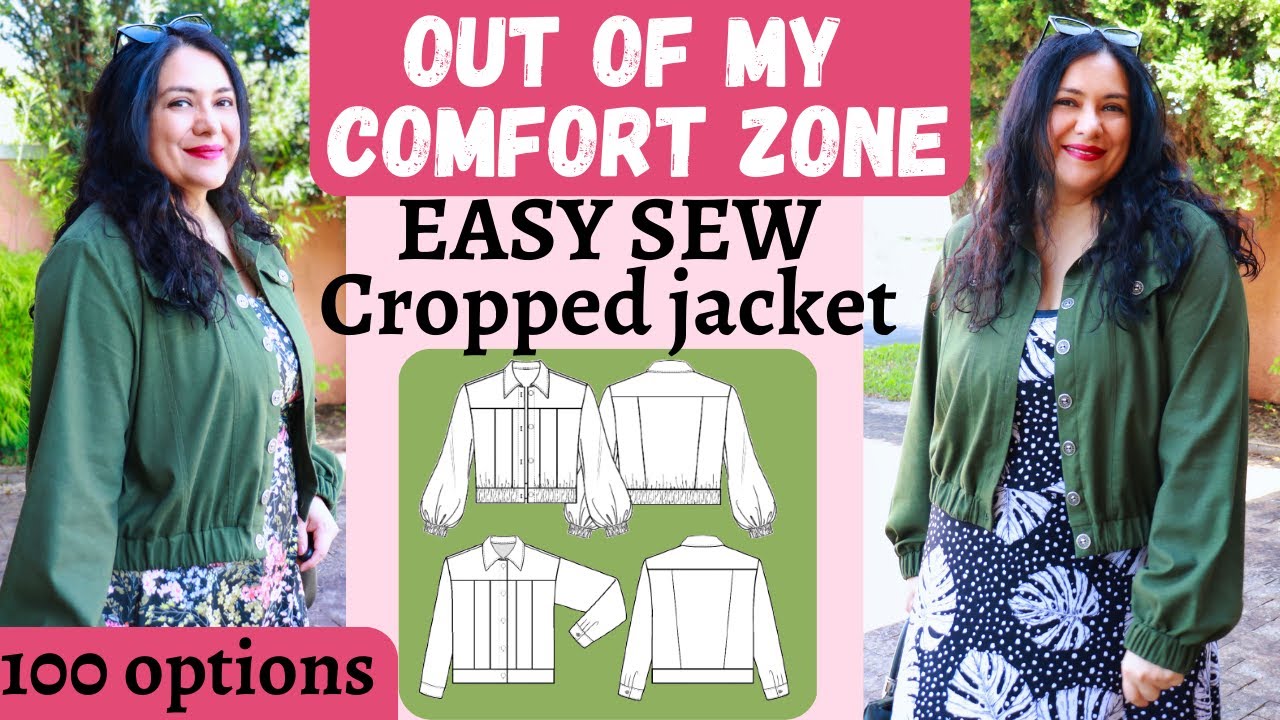 Easy fit & sew CROPPED JACKET. Out of my comfort zone. Smitten (Pattern Emporium). New to me style!
