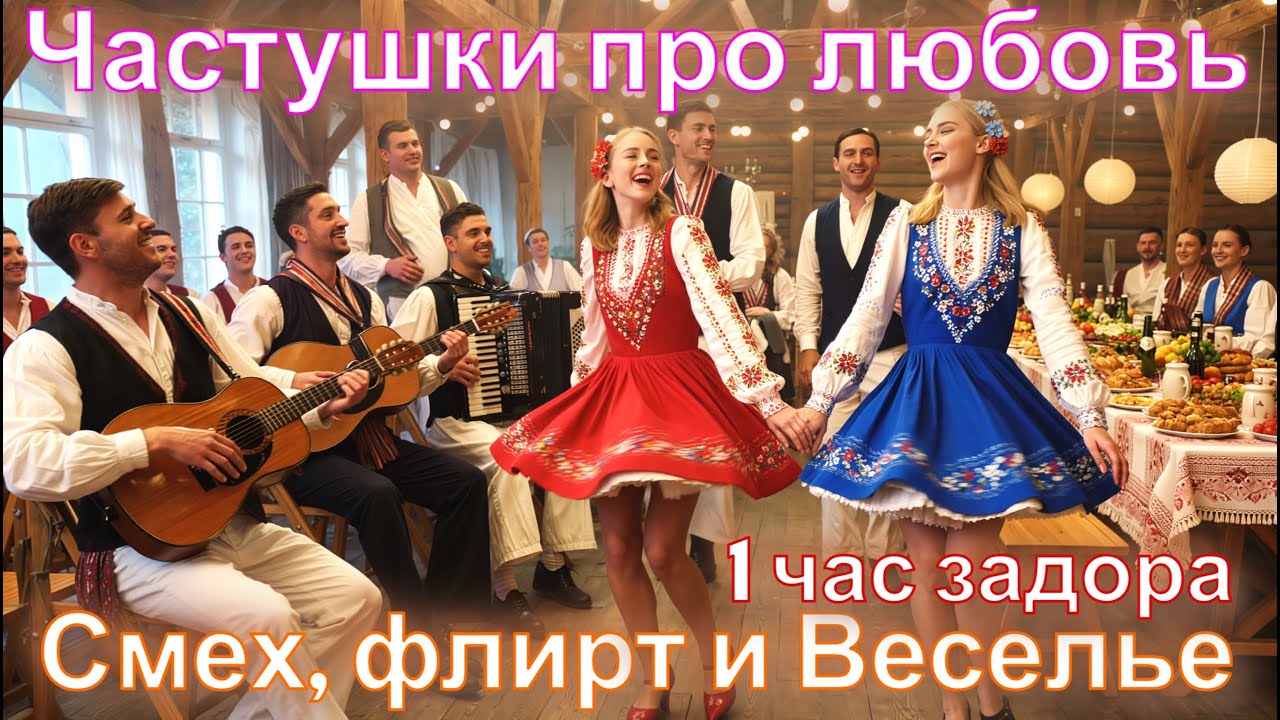 Частушки про любовь, танцы и шалости — Деревенское Этно-Диско 1 час задора 4K!