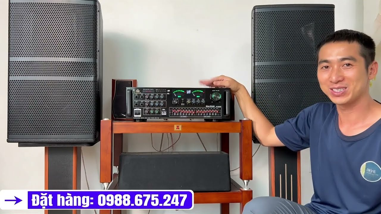Amply Karaoke Bluetooth Starklok KA-8900, Amply Bluetooth nghe nhạc. Mua h&agrave;ng- 0988.675.247