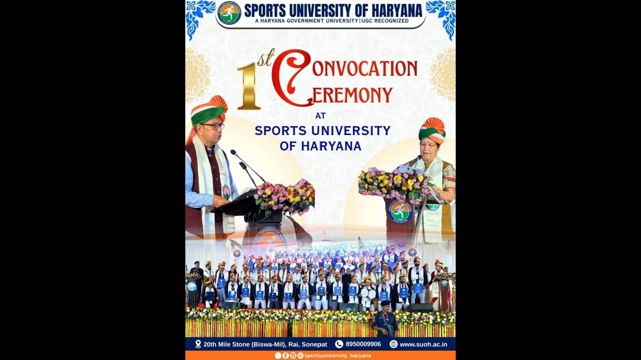 1st Convocation Ceremony / Governor/ SUOH/ Sports Journalism Channel/ Live / 8 Dec