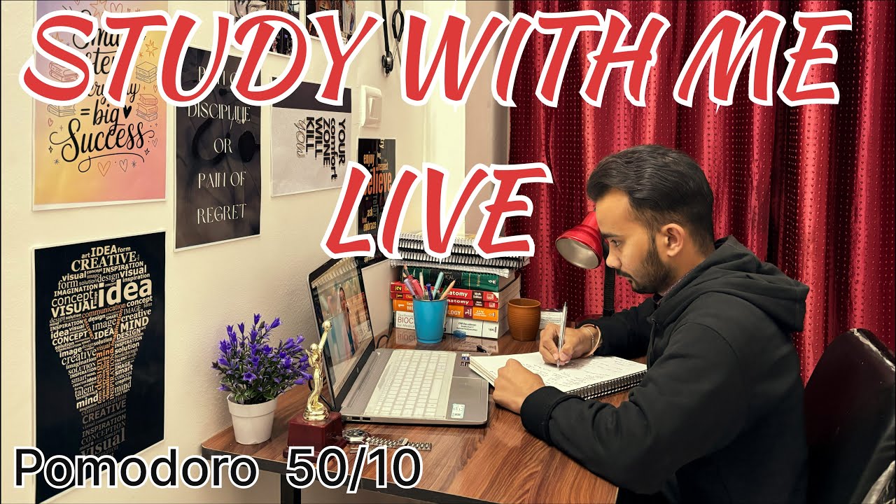 study with me live | pomodoro | Medico |Boards |Neet Jee| Upsc | ssc