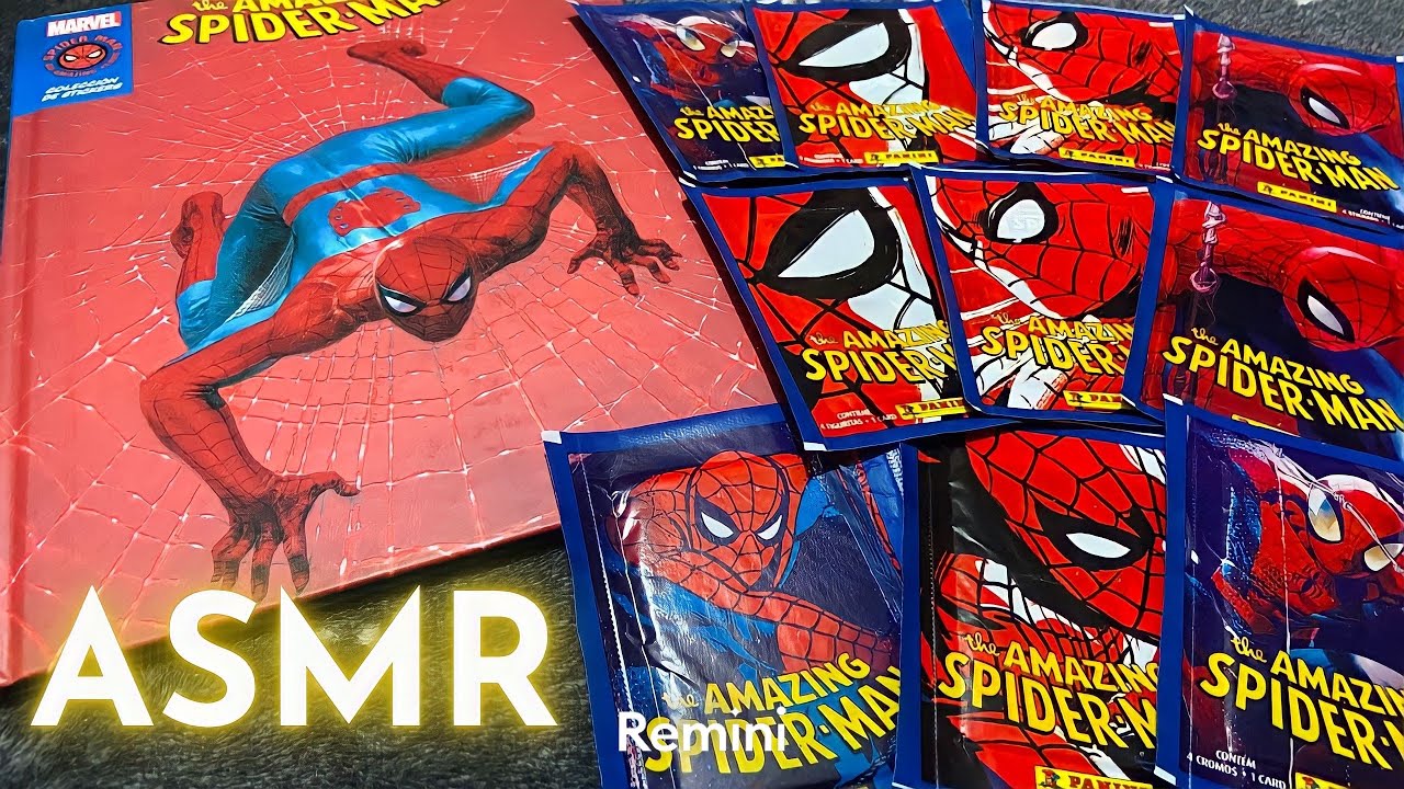 ASMR ABRIENDO 10 SOBRES ÁLBUM SPIDERMAN 60 AÑOS