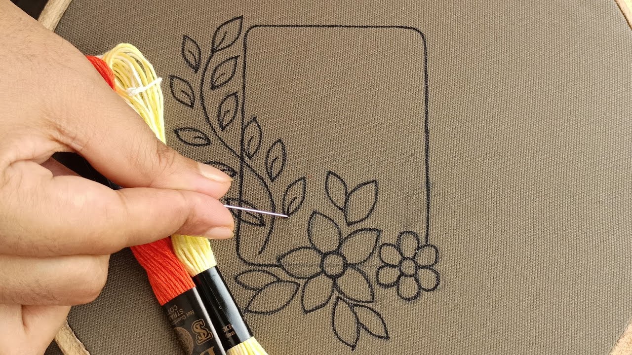 Latest Cushion Cover Design Embroidery Tutorial #172//হাতের সেলাই করা সুন্দর একটি কুশন কভার ডিজাইন