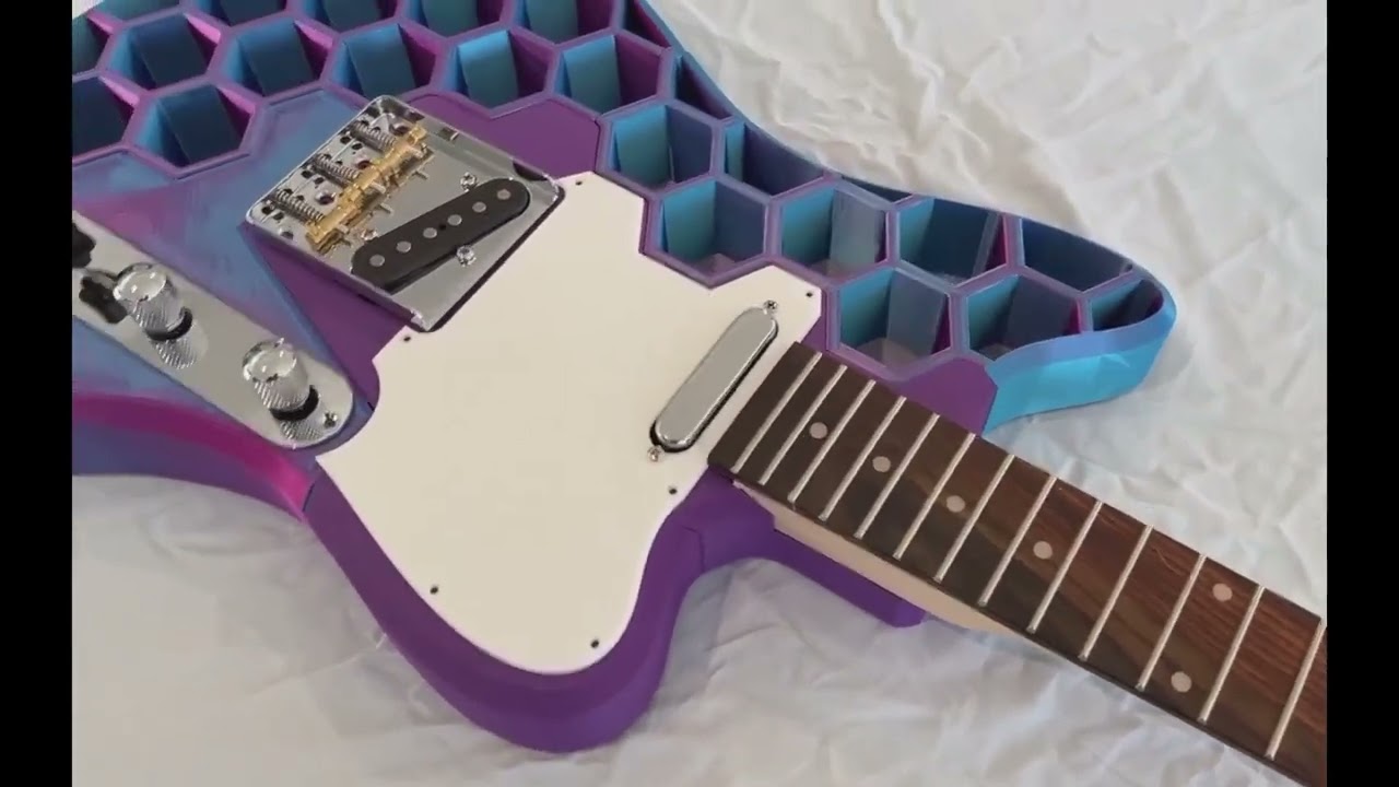 3D Printed Guitar Dry Assembly