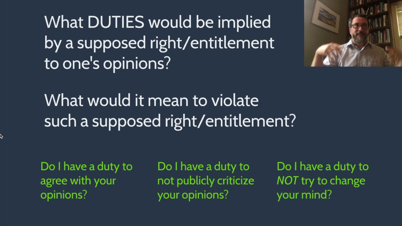 Everyone is entitled to their own opinion?