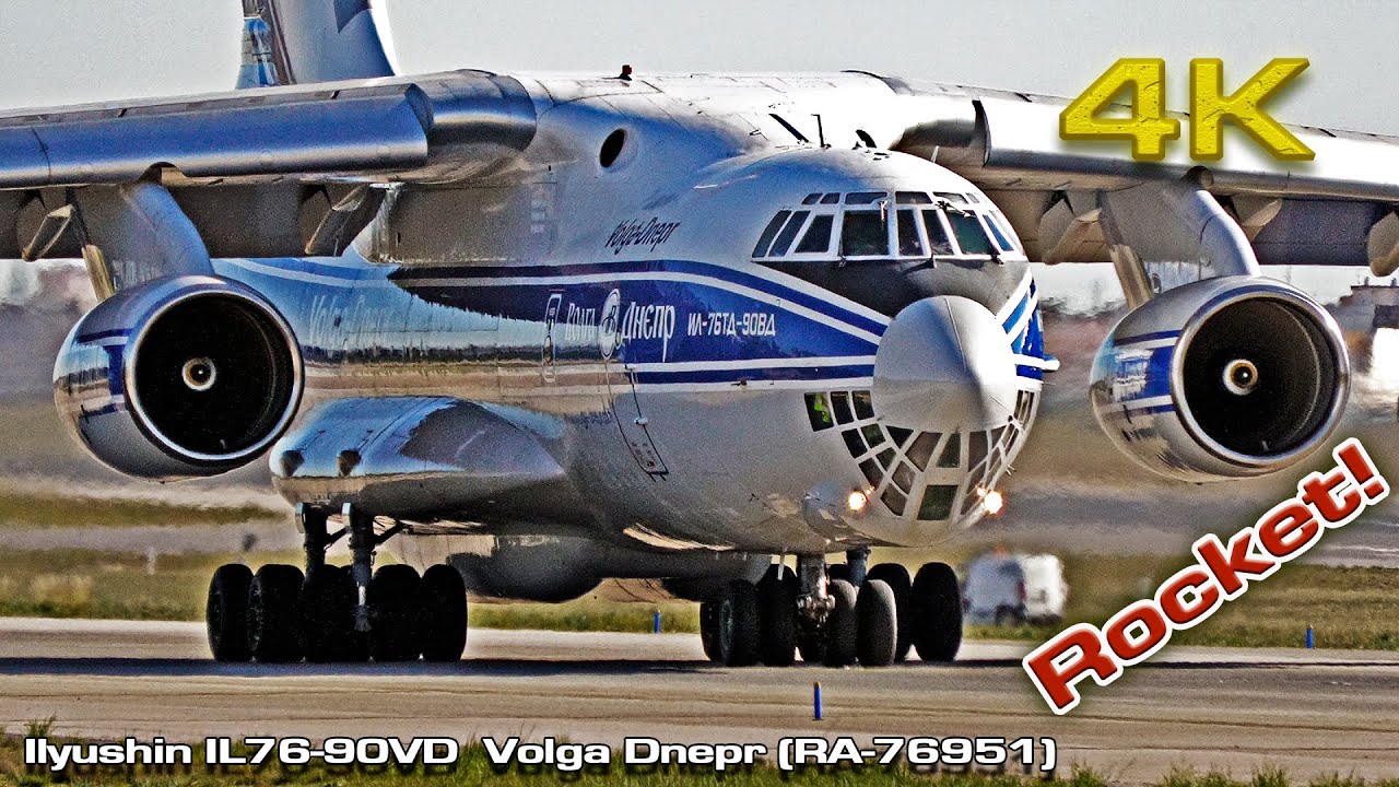 Ilyushin IL76-90VD  Volga Dnepr (RA-76951) Rocket Takeoff!!!