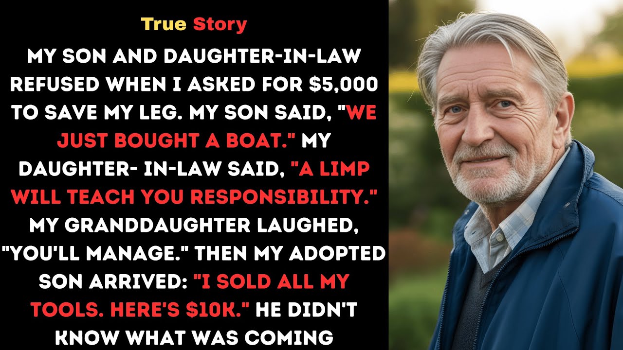 My Son and Daughter-in-Law Refused $5K for My Surgery So I Left Everything to My Poor Adopted Son...