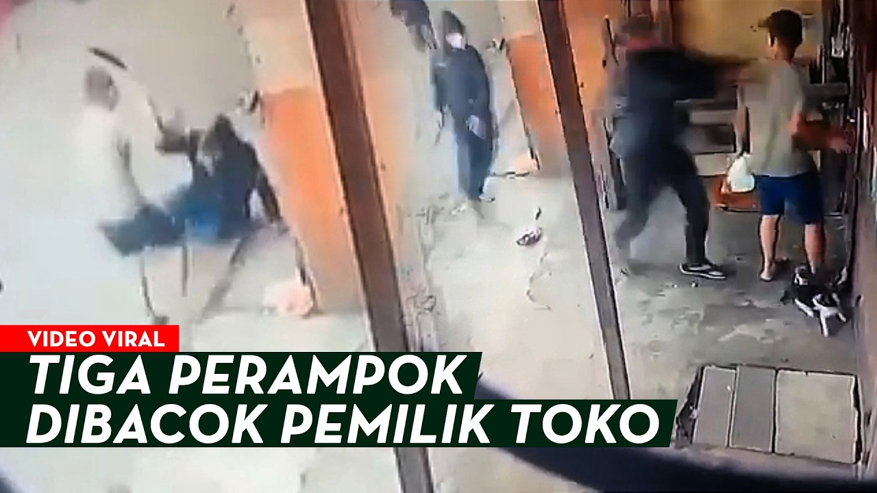 FULL VIDEO PERAMPOK DIBACOK PEMILIK TOKO‼️SEKURITI MENJEBAK MALING MOTOR❗NONTON SAMPAI SELESAI ☠️💥💀