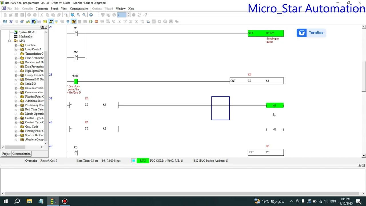 connect delta DTC 1000 temperature controller with PLC 14SS2 with MODBUS . part 3