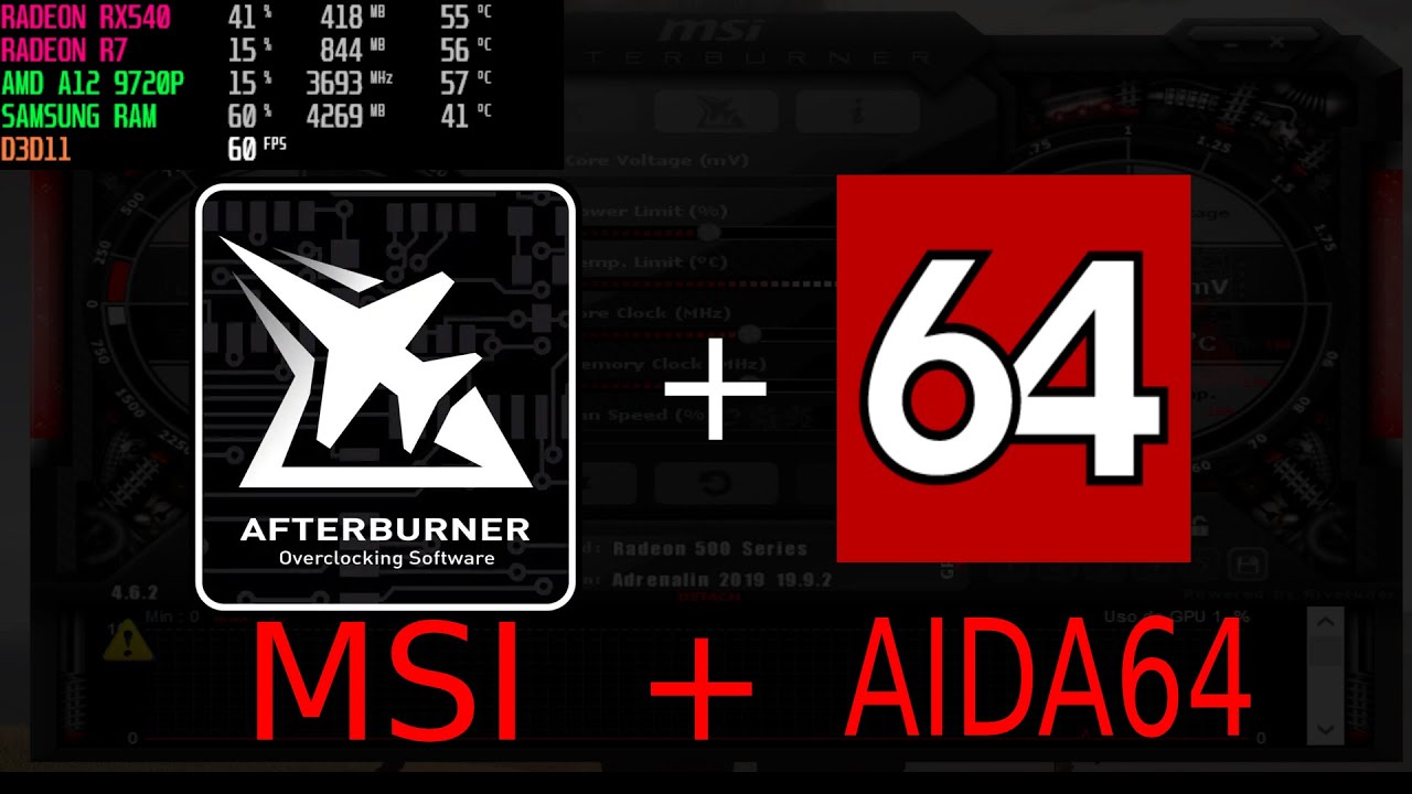 Como usar o MSI AFTERBURNER + AIDA64