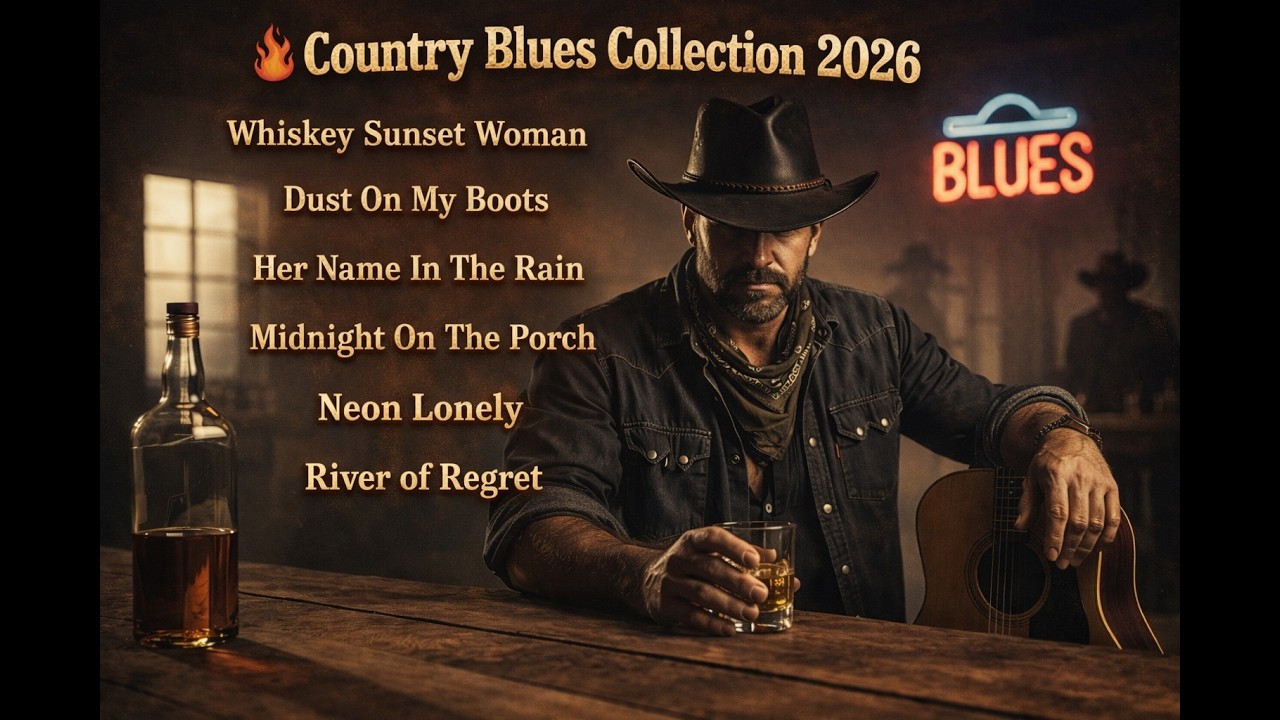 Best Country Blues 2026 🔥 Whiskey Sunset Woman & Neon Lonely